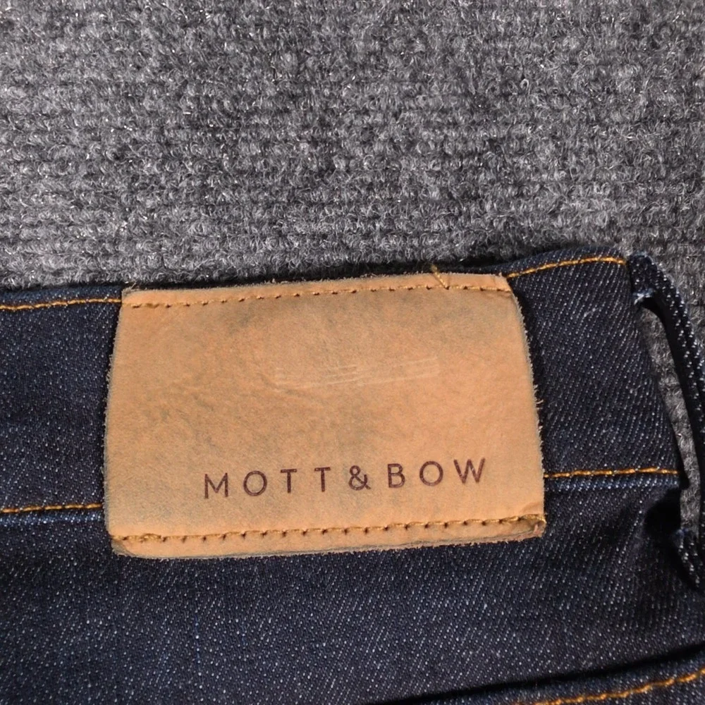 Mott & Bow Crosby Slim Jeans Mens 36x32 Dark Indigo Blue Straight Leg Denim